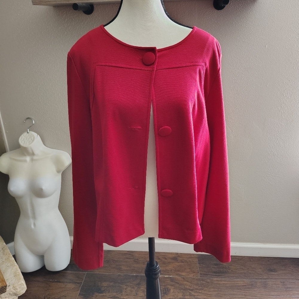 Worthington Elegant Red Women's Blazer Large